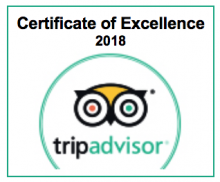 TripAdvisor Certificate of Excellence 2018 awarded to Saltcote Place 2018