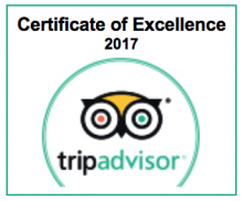 TripAdvisor Certificate of Excellence 2017 awarded to Saltcote Place 2017